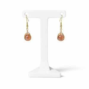 Fire Quartz Wire Wrapped Earrings